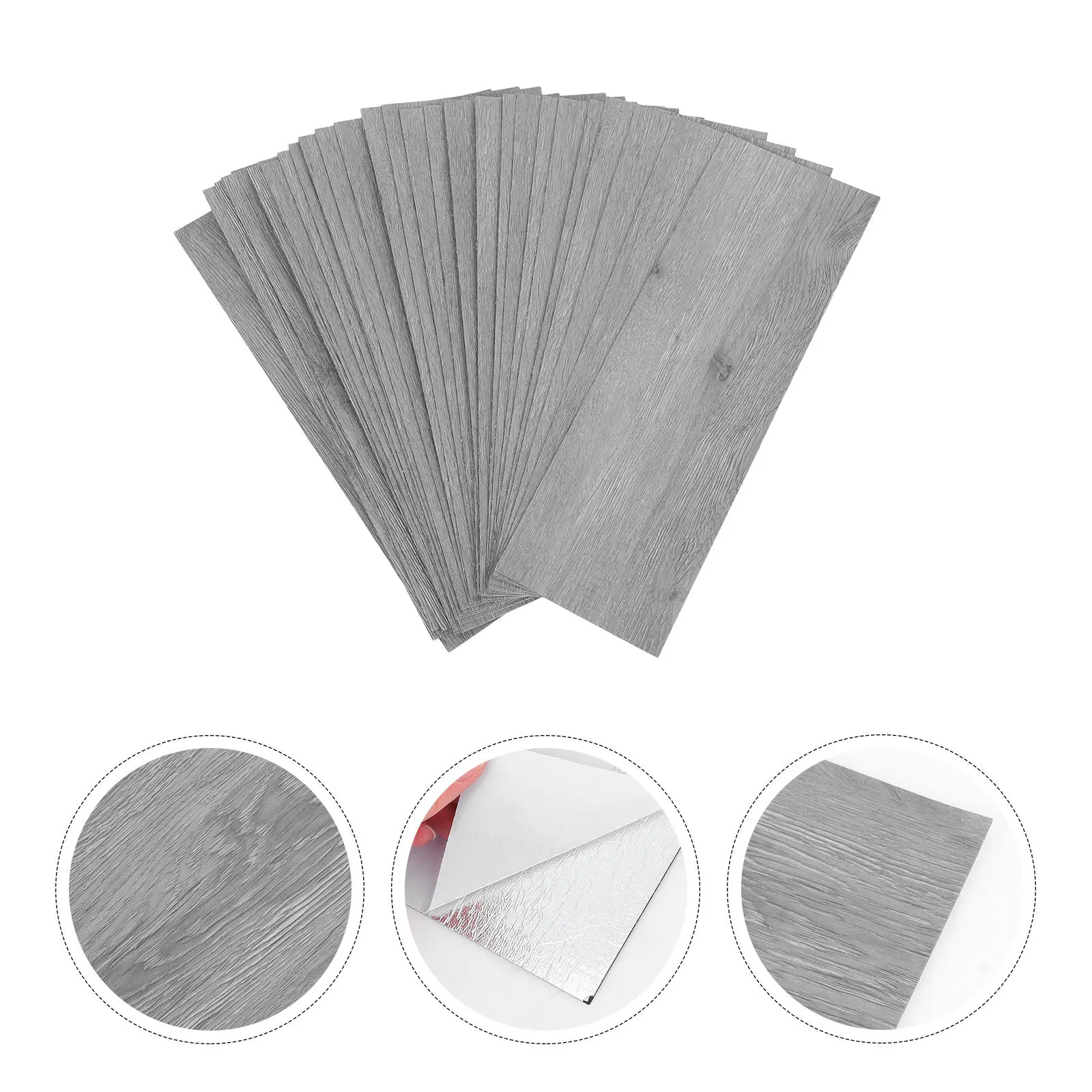 

32pcs Wood Grain Wall Sticker: Waterproof Pvc Floor Tile Stickers Peel Stick Home Renovation Backsplash Kitchen Bathroom