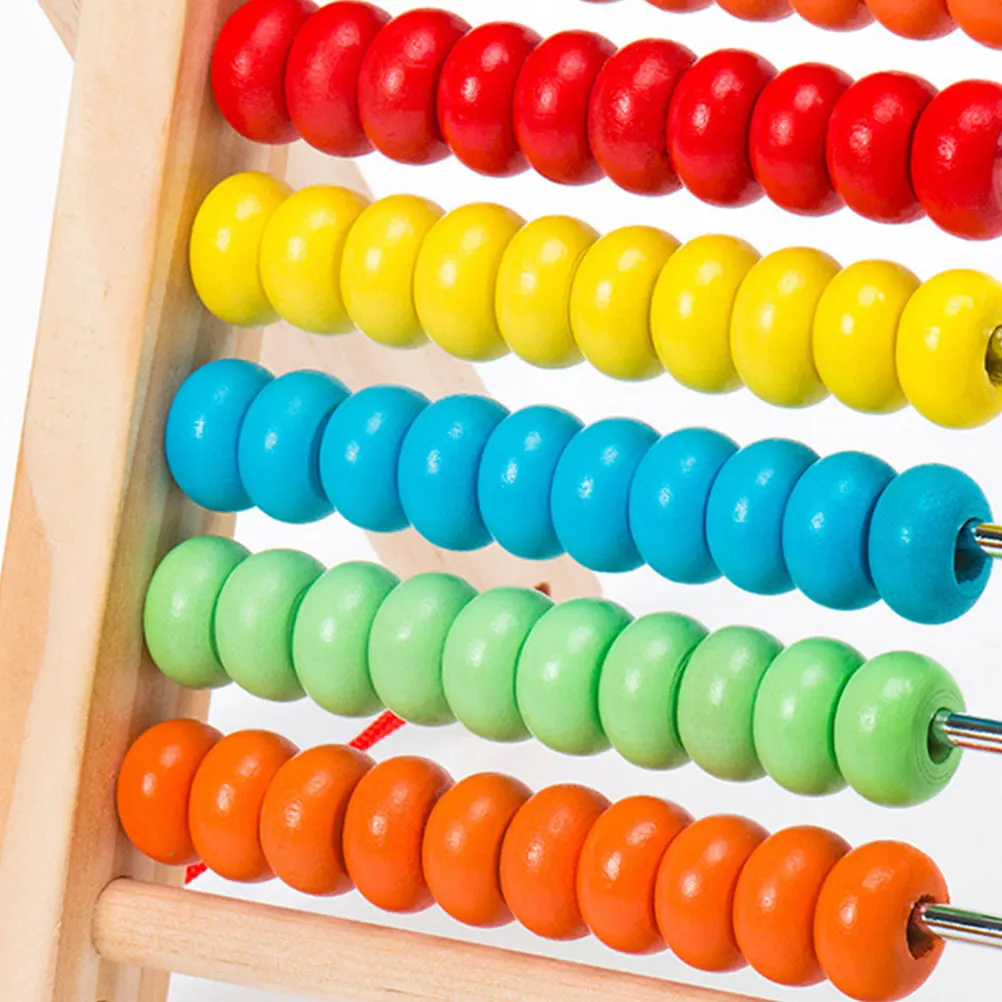 

1 pc Wooden Arithmetic Abacus Tool Rapid Calculation Educational Toy Kids Math Learning Aid Lightweight Portable Storage
