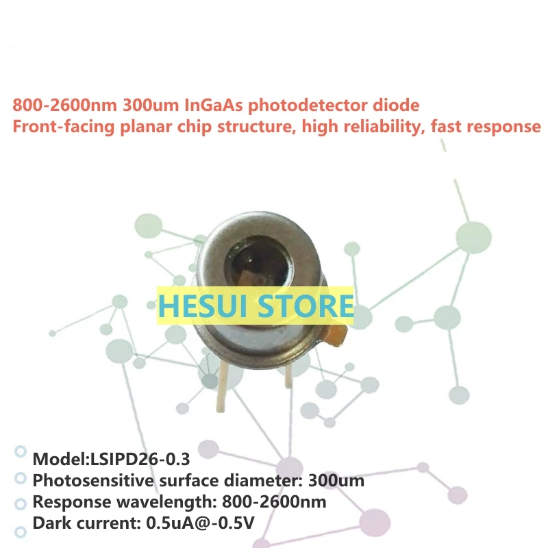 

LSIPD26-0.3 800-2600nm 300um InGaAs photodetector diode with optical fiber