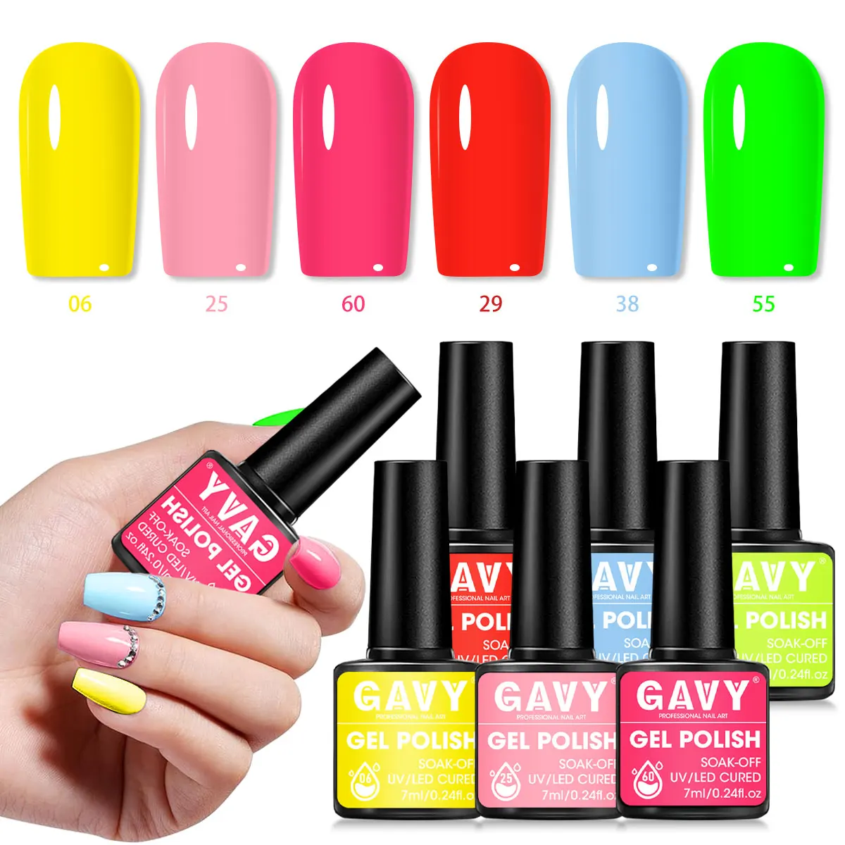 6色ジェルネイルポリッシュセット、取り外し可能/LEDジェルネイルポリッシュ、ネイルサロン、自宅でのDIY、女性へのギフトに最適