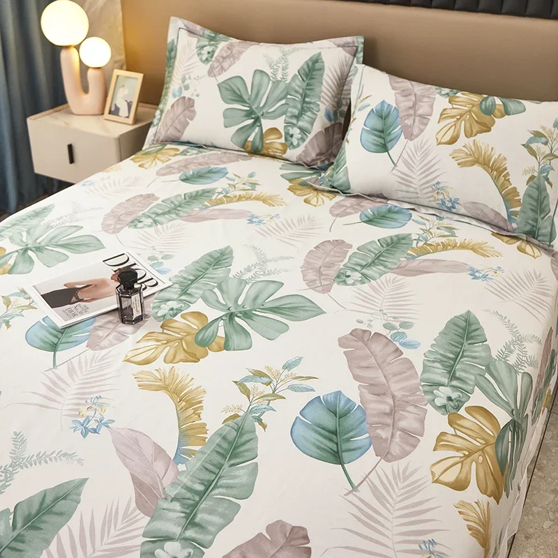 100% cotton Bedspread on the bed Reactive Printing bed linen solid Bedspreads for bed flat sheet nature healthy Bed cover/ plaid