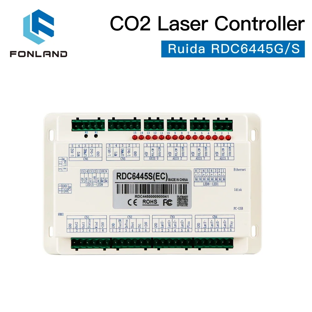 Pengendali Fonland Ruida RDC6445 RDC6445G RDC6445S untuk Mesin Pemotong Ukiran Laser Co2 Peningkatan RDC6442 RDC6442G Versi 2025