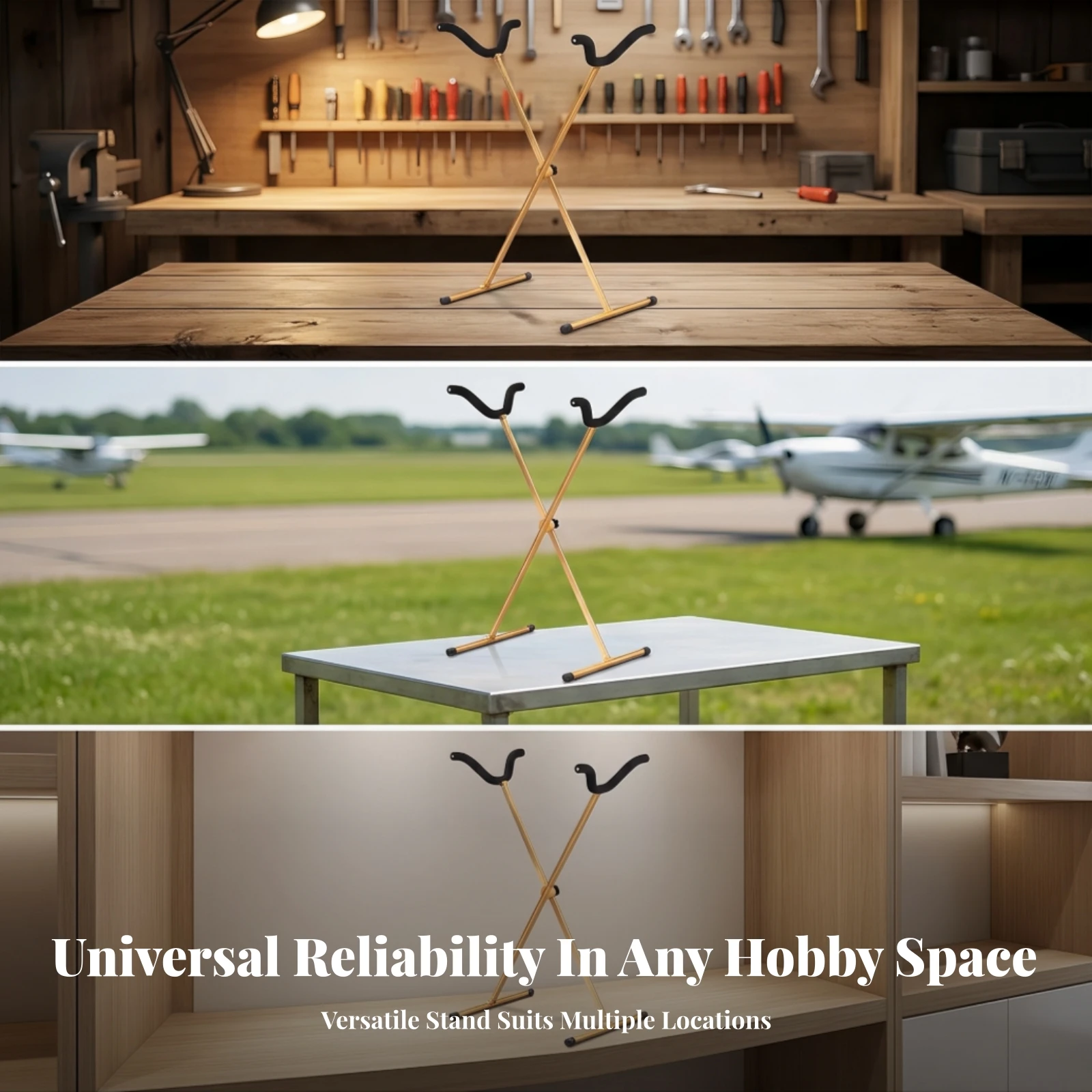 Rc Hobby Workshop - Model Airplane Stand Lightweight Foldable Aircraft