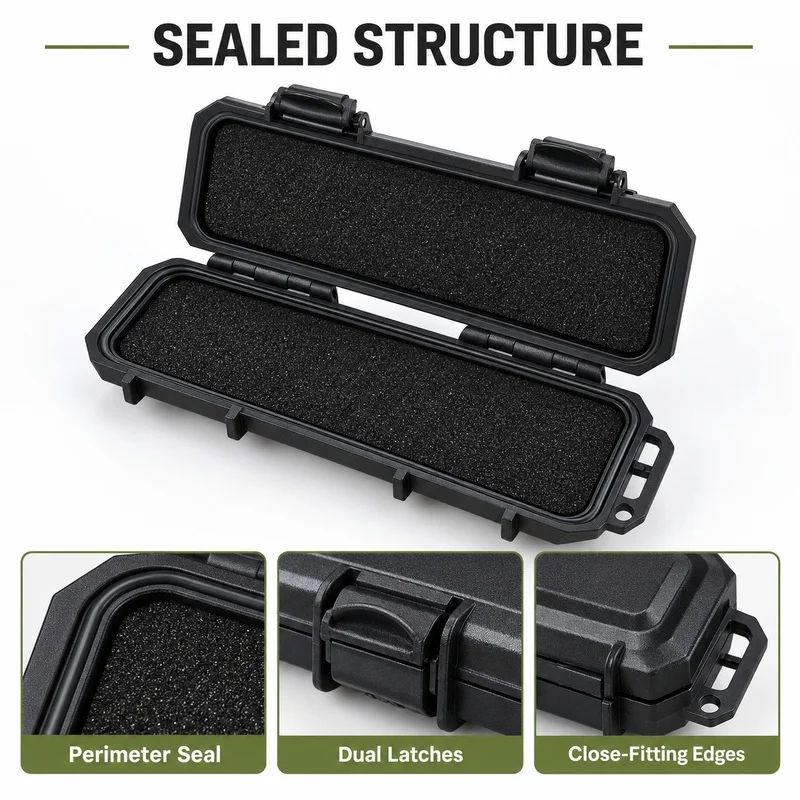Waterproof EDC Hard Case ABS Tool Storage Box With Foam Insert S-Biner Clip For Camping Hiking Outdoor Gear view 3