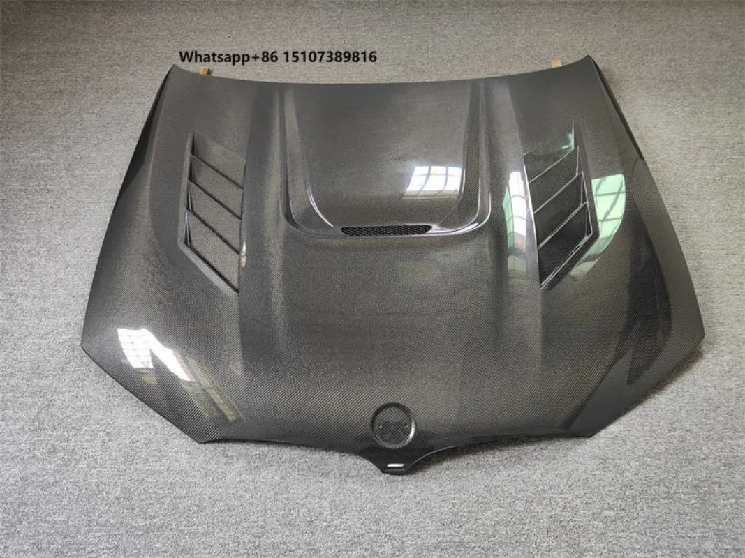 Carbon Fiber Vented Engine Hood Bonnet for X3 G01 X4 G02 2018-2024 F97 F98 Replacement Carbon Hood Car Tuning Body Kit Parts