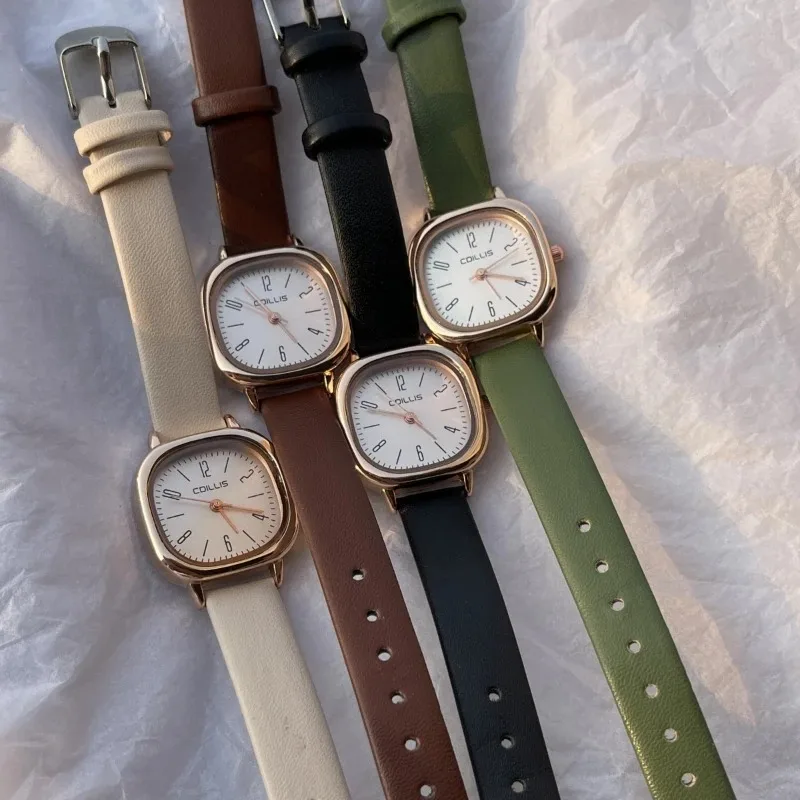 Dameshorloges Eenvoudige quartzhorloges Casual horloges Meisjes Studenten Klok Cadeau Vrouwelijke dameshorloge Reloj Para Mujer