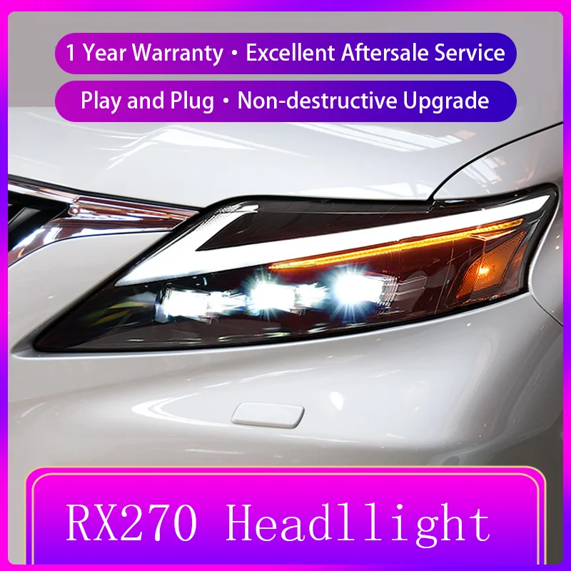 Auto Headlights For Lexus RX270 RX350 RX450 RX330 RX440H 2009-2015 Front Lamp LED DRL Head Light Projector Lens Car Accessories