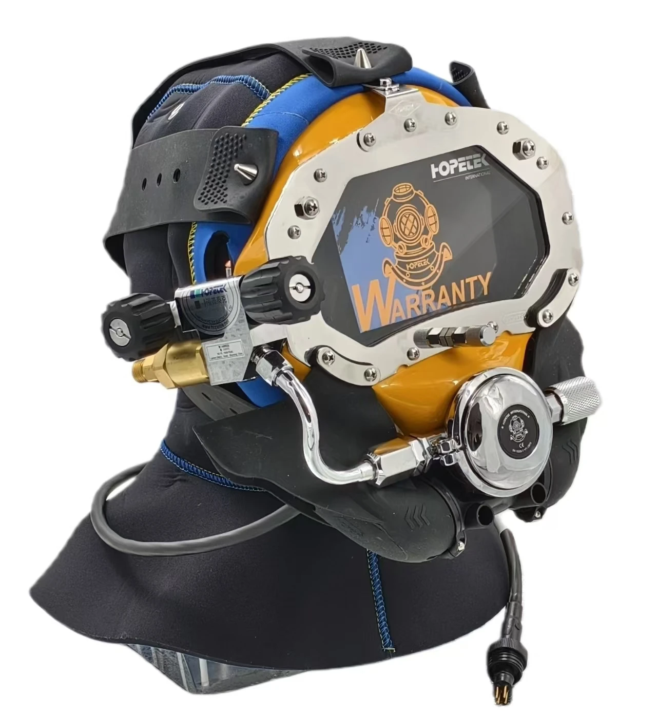 Industrial Surface Supplied Diving Full Kit, Commercial Diving Helmet Wetsuit Air Pump Gear for Underwater Salvage Inspection