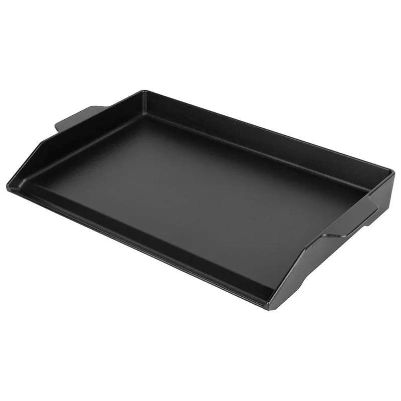 

Barbecue pan for cast iron oven, flat bottom and high edge outdoor barbecue pan, large dustpan frying grill accessories