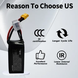 TERFPV Batería Lipo 6S 2150mAh 22,2V 150C para RC Drone FPV