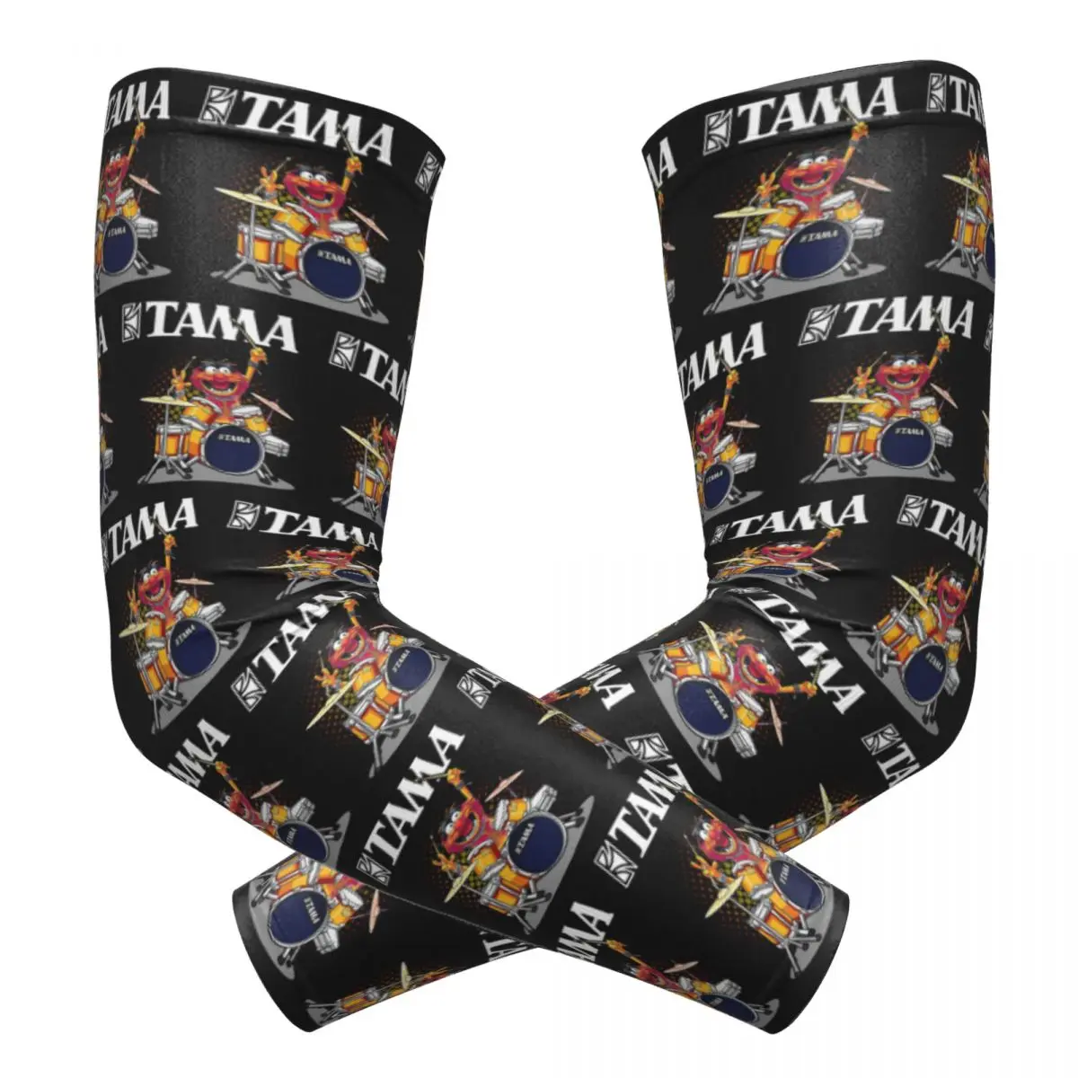 

ANIMAL DRUMMER TAMA DRUMS Открытые нарукавники Защитный чехол от солнца и ультрафиолета Летние велосипедные татуировки на рукавах