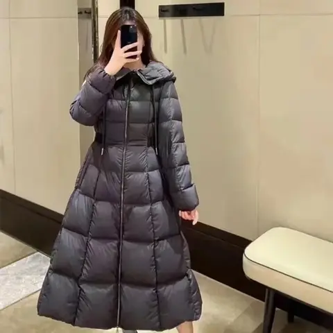 New Hot Sale Of The Season Women's Thick down Jacket Long Slim Fit Goose Feather Winter Coat Stylish Outerwear Coat for Ladies i