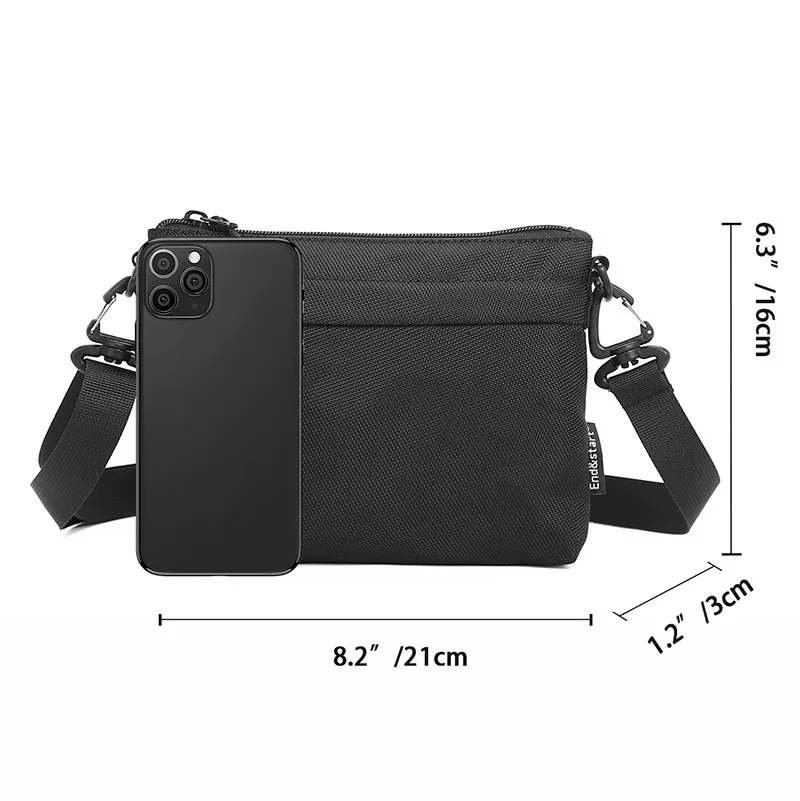 Mens Waterproof Oxford Crossbody Bag Compact Travel Shoulder Bag Casual Daypack Outdoors Lightweight