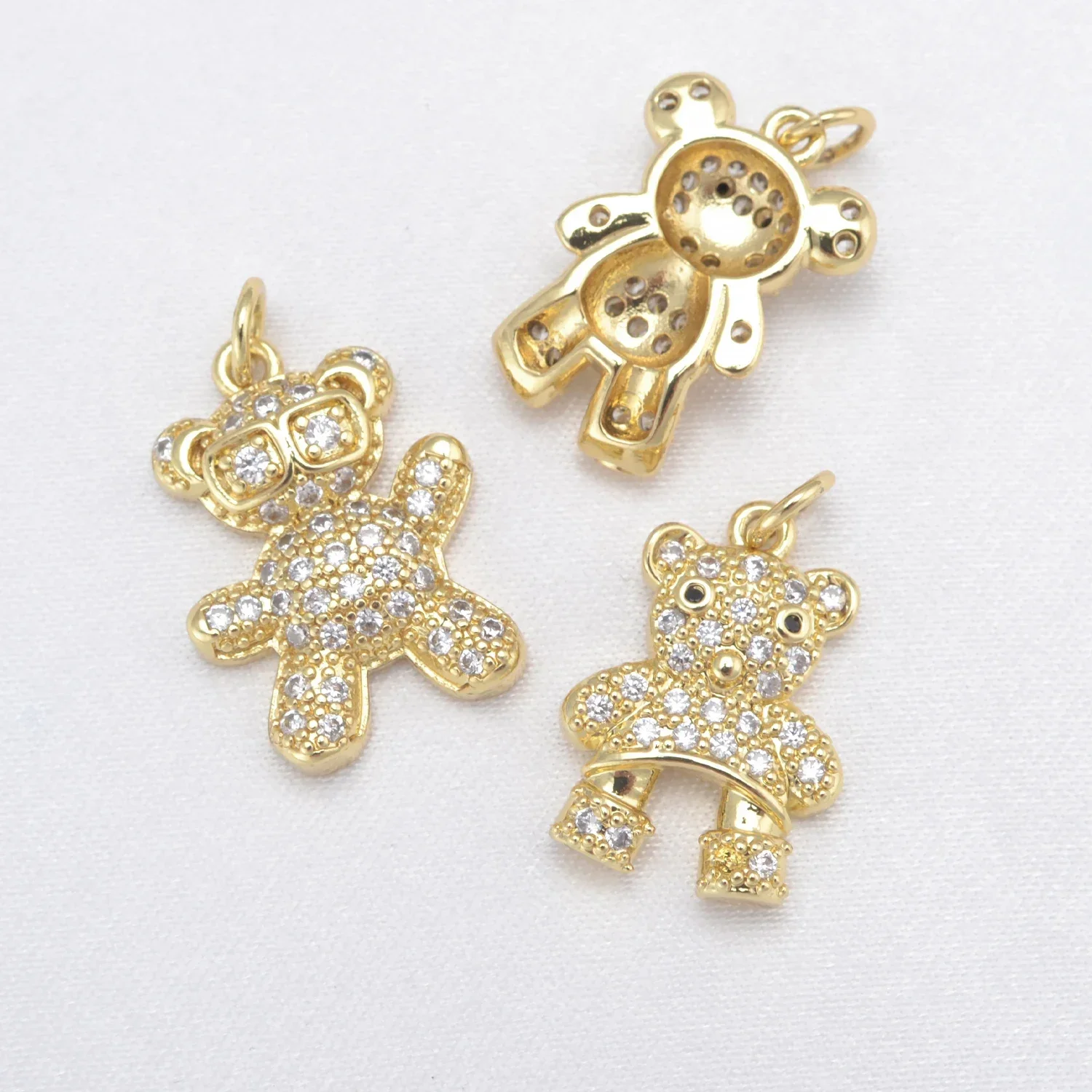 10 Pcs Pendant Jewellery Making Accessories for Woman Handmade DIY Earring Supplies Bear Charms High end Jewelry Materials