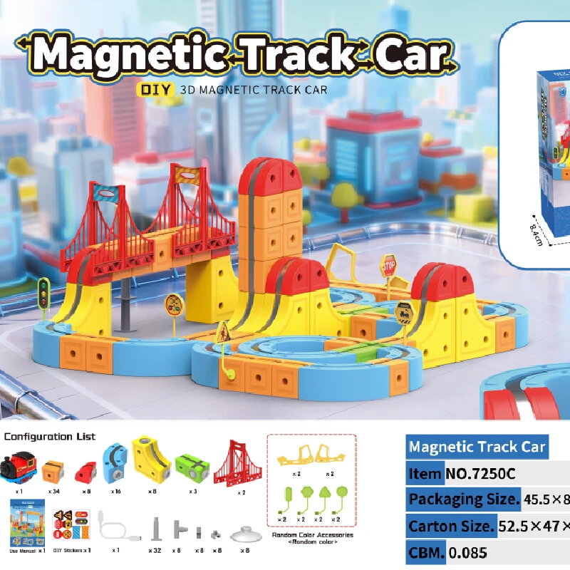 Venta caliente nuevo niño Diy tren juguetes puede pista 1:64 coche eléctrico Mini modelo serie juguetes adecuados para niños para jugar regalos de juguete de coche