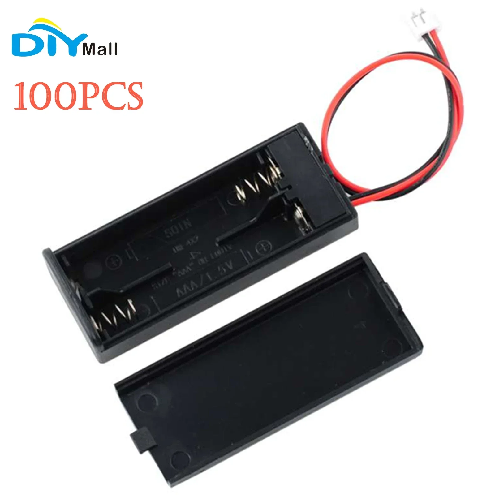 100pcs/lot Battry Case Holder Cover Shell 3V PH2.0 Interface14cm Cable for micro:bit 2pcs AAA Batteries DIYmall