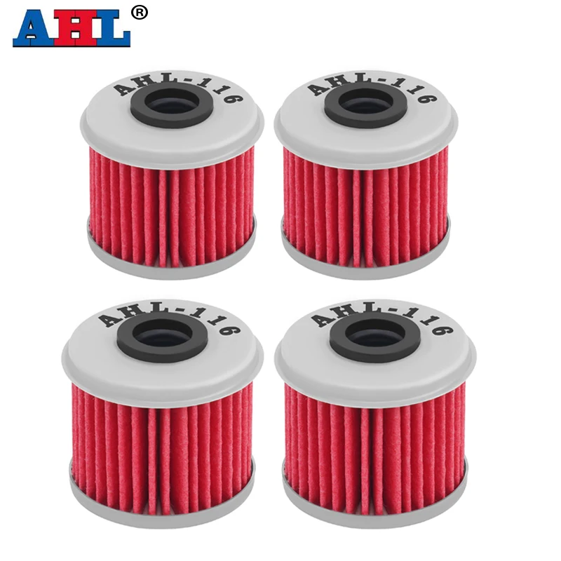 AHL 4 sztuki filtrów oleju silnikowego do HONDA CRF250R CRF250X CRF450R CRF450X CRF150R TRX450R TRX450ER CRF 150 250 450 R X CRF250 CRF450