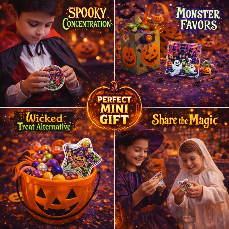 Halloween Mini-Labyrinth-Spielzeuge, Lehrreiche Handheld-Gehirnpuzzles, Party-Geschenke für Kinder, Goodie-Bag-Austauschgeschenk – Detail 4