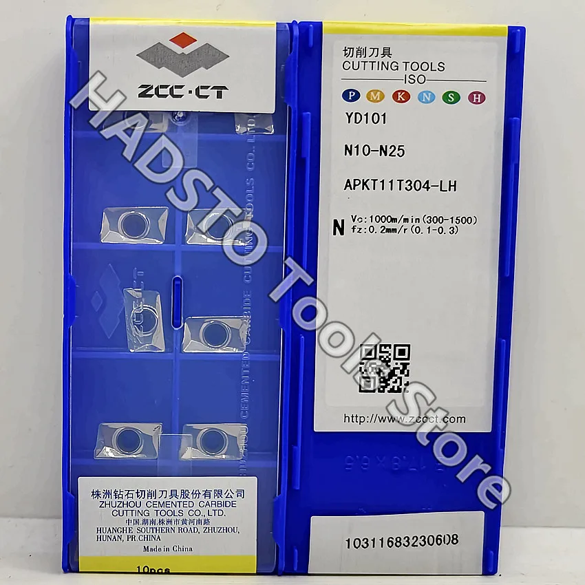 APKT11T304-LH YD101 APKT11T304 APKT11 ZCC.CT CNC carbide inserts Milling insert For Aluminium 10pcs/box