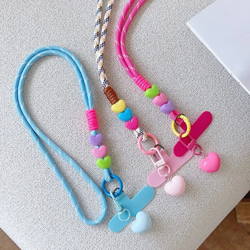 

Korea Phone Lanyard Strap Cute Love Adjustable Universal Mobile Phone Hanging Rope Long Durable Anti-lost Cell Phone Accessories