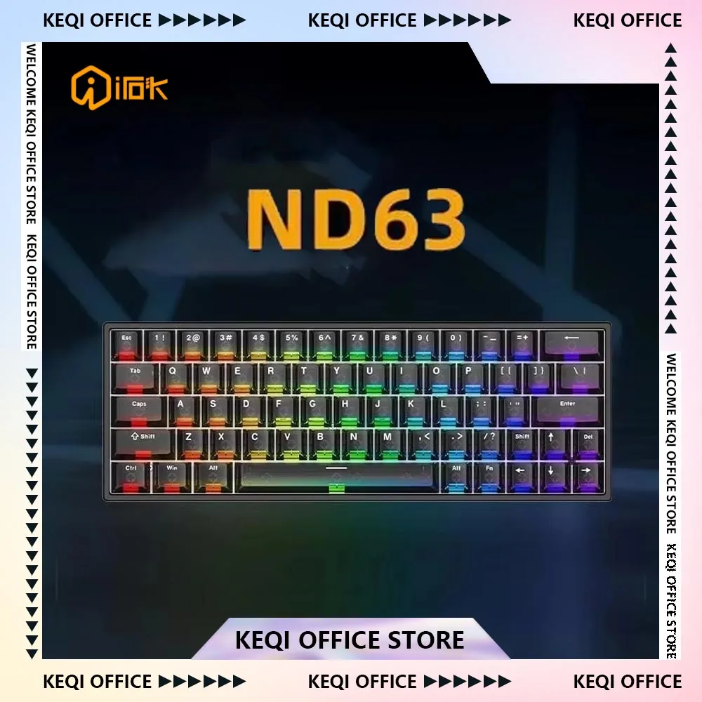 

Irok ND63/ND68 Магнитный переключатель Механические клавиатуры RGB с возможностью горячей замены Киберспорт Проводная клавиатура Настроить ПК Игровой офисный аксессуар