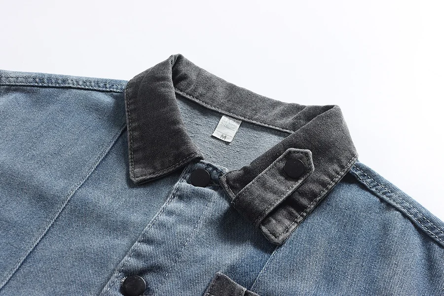 American Retro Denim Vest Men's Trendy Autumn Couple High-End Sensation Shoulder Workwear Sleeveless Jacket for Daily Use
