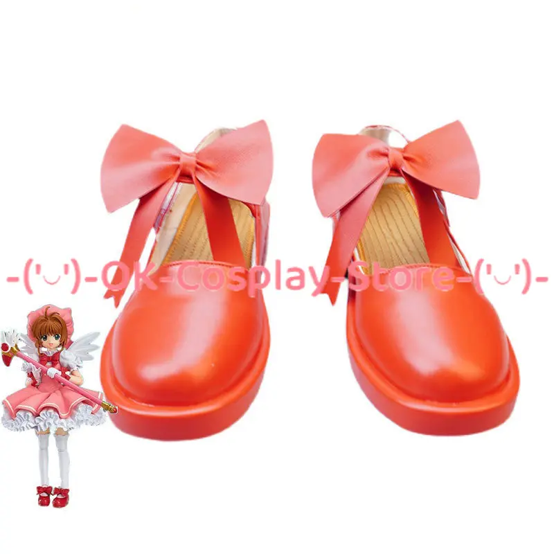 

Anime Card Captor Sakura Cosplay Shoes Halloween Carnival Boots PU Leather Shoes Cosplay Prop Custom Made