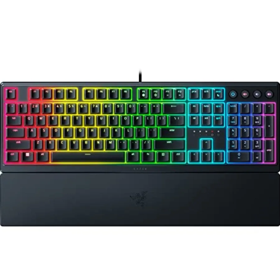Ornata V3 Gaming Keyboard: Low Profile Keys - Mecha Membrane Switches - UV Coated Keycaps - Backlit Media Keys - 10 Zone RGB Li