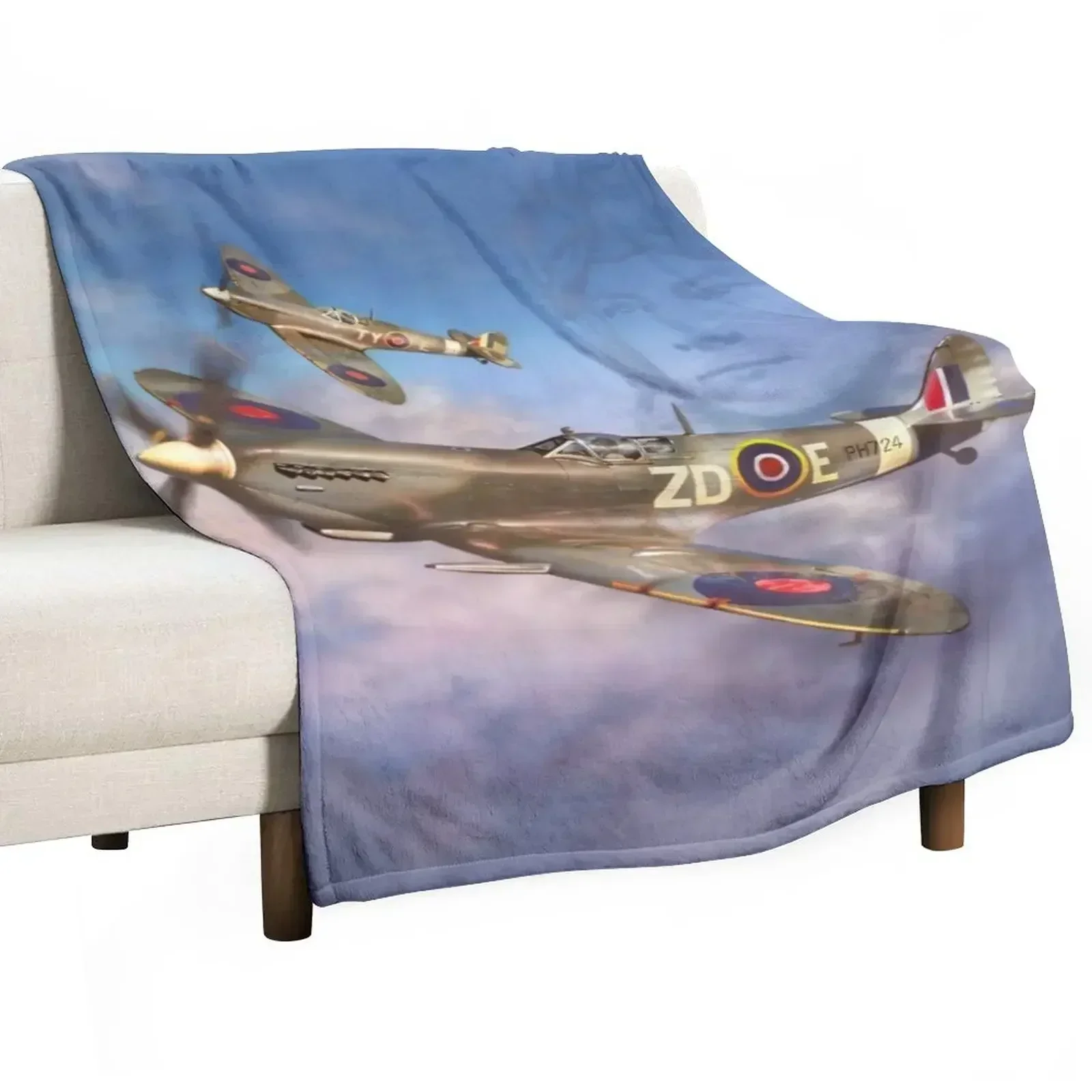 

Spirit of the Spitfire Throw Blanket Nap heavy to sleep funny gift Warm Blankets