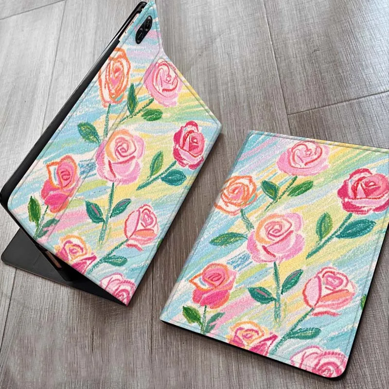 

Rose Graffiti Pattern For Huawei MediaPad M5 T5 M6 SE C5e 11 12 X 2 Lite Pro Air S 12.2 Inch 5G Tablet Case