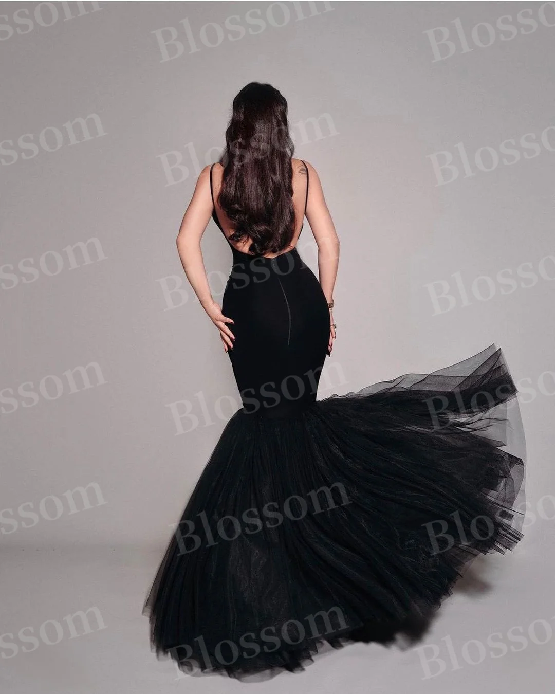 Rhinestone Crystal Jacket Formal Occsasion Dress Spaghetti Straps Mermaid Luxury Evening Dresses For Prom Backless Party Gown