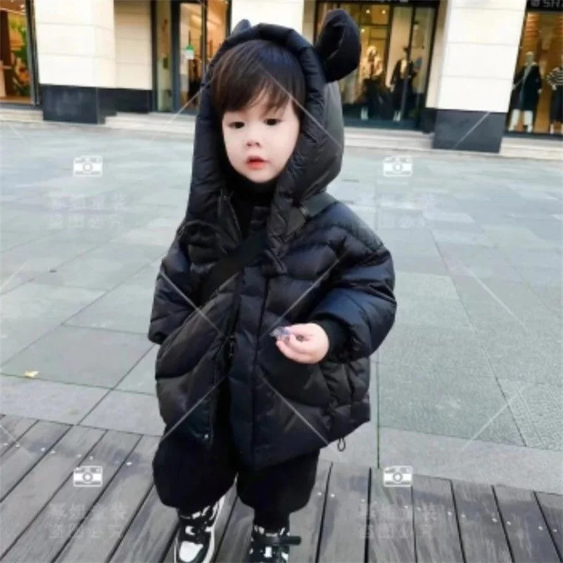 Boys Down Cotton Jacket Windbreak Outerwear 2024 Fashion Thicken Winter Autumn Sport Warm Christmas Gift Children's Clothing