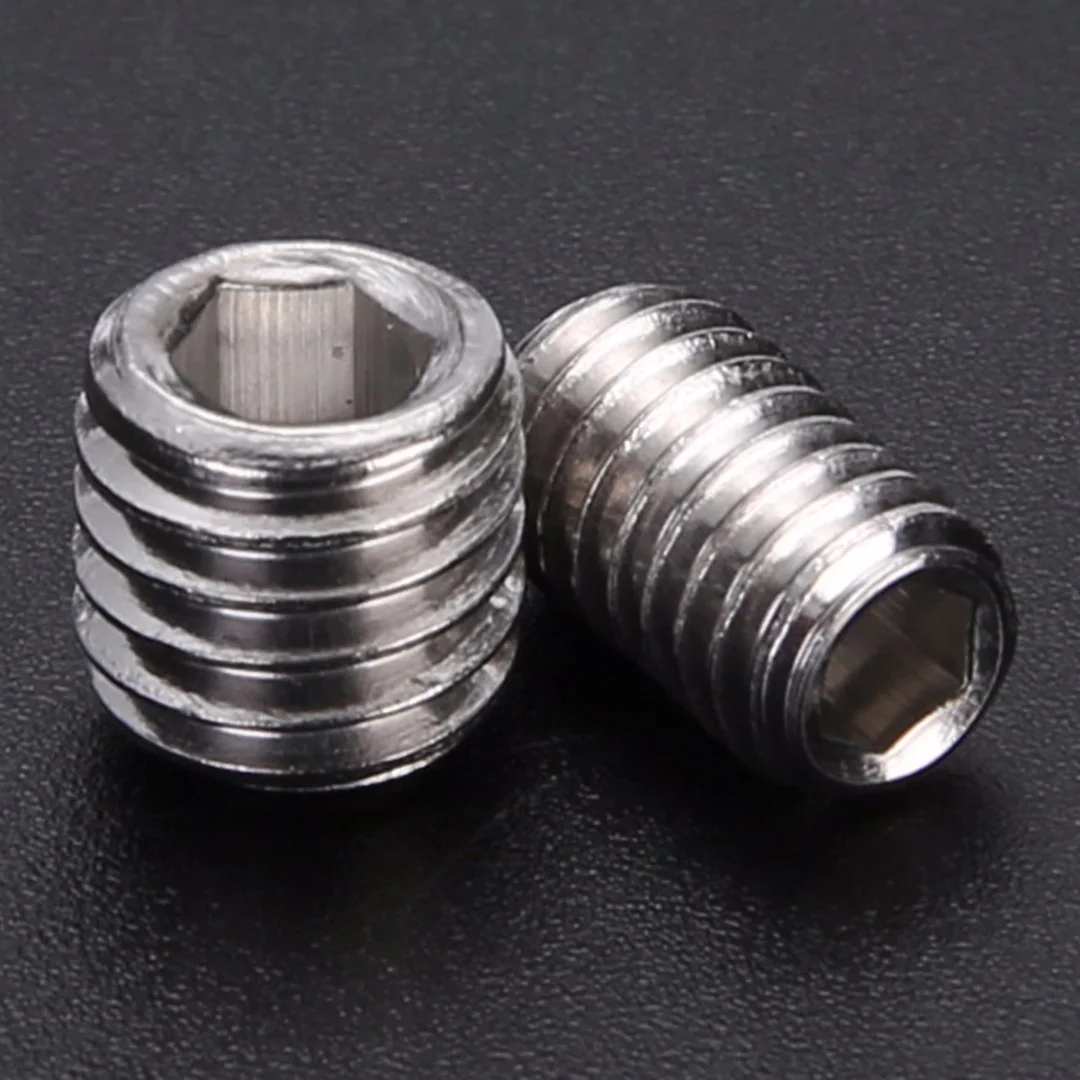 PORK-200Pcs 304 Stainless Steel Grub Screws Hex Socket Screw Assortment Kit Set M3//M5/M6/M8