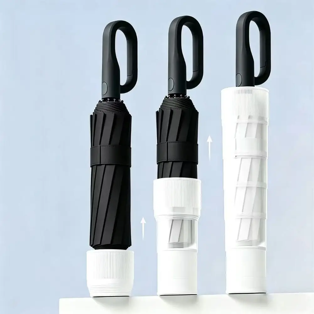 Durable Wind-Resistant Automatic Umbrella Sturdy Ribs Ergonomic Handle Anti-UV Umbrella with Waterproof Cover Car Umbrella