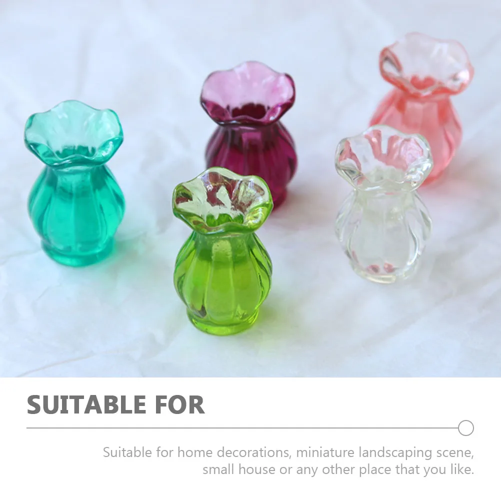 

10 Pcs Vase Set Mini Stuff Tiny Decorations House Resin Planters Accessories Living Room naments