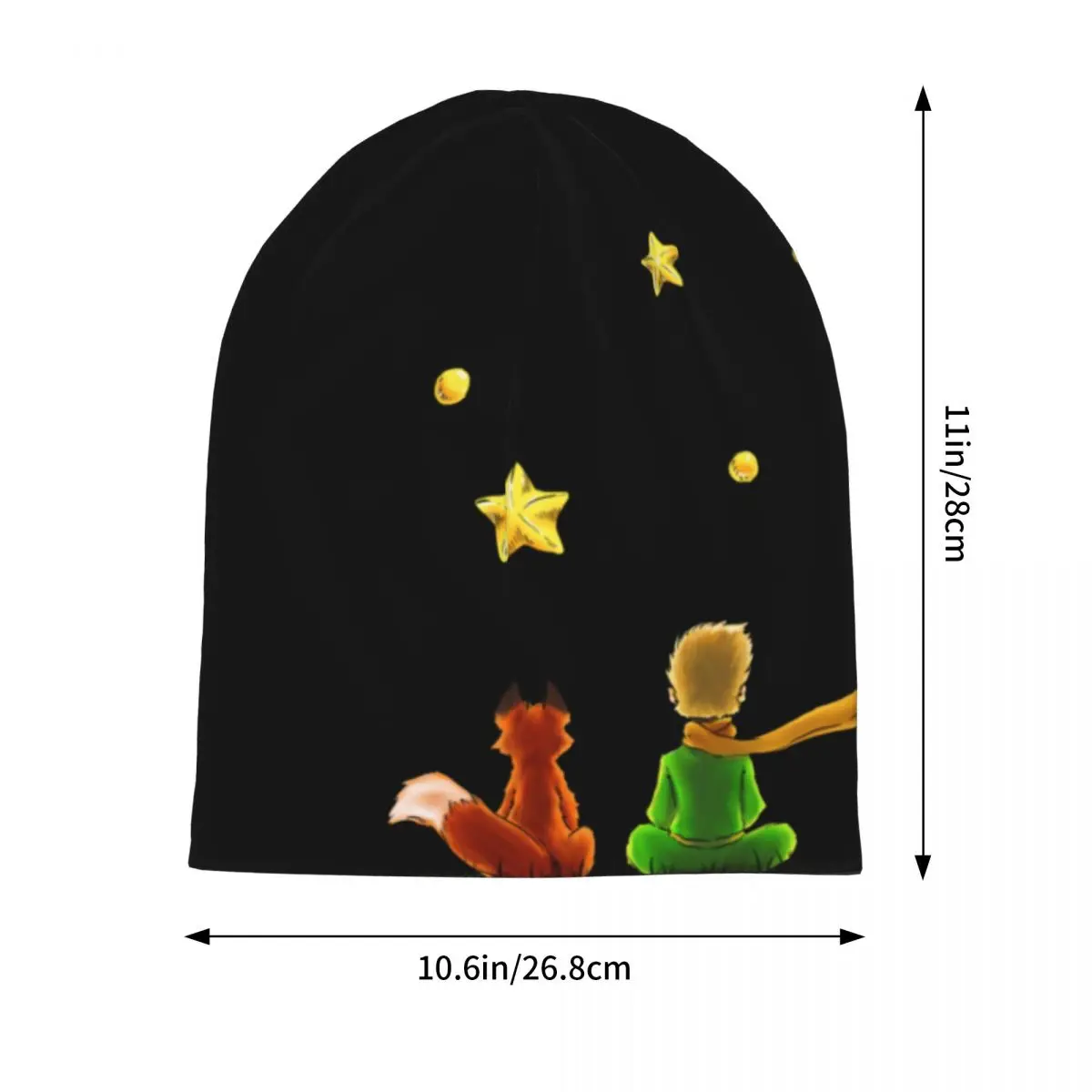 Little Prince Beanie Hats Le Petit Prince Looking at The Stars Bonnet Hats Men Fashion Outdoor Knit Hat Spring Pattern Warm Caps