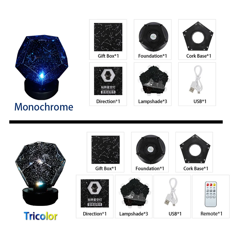 LED Star Sky Light Interior Led Starry Atmosphere Ambient Projector USB Luminaria Decoration Night Home Decor Galaxy Lights