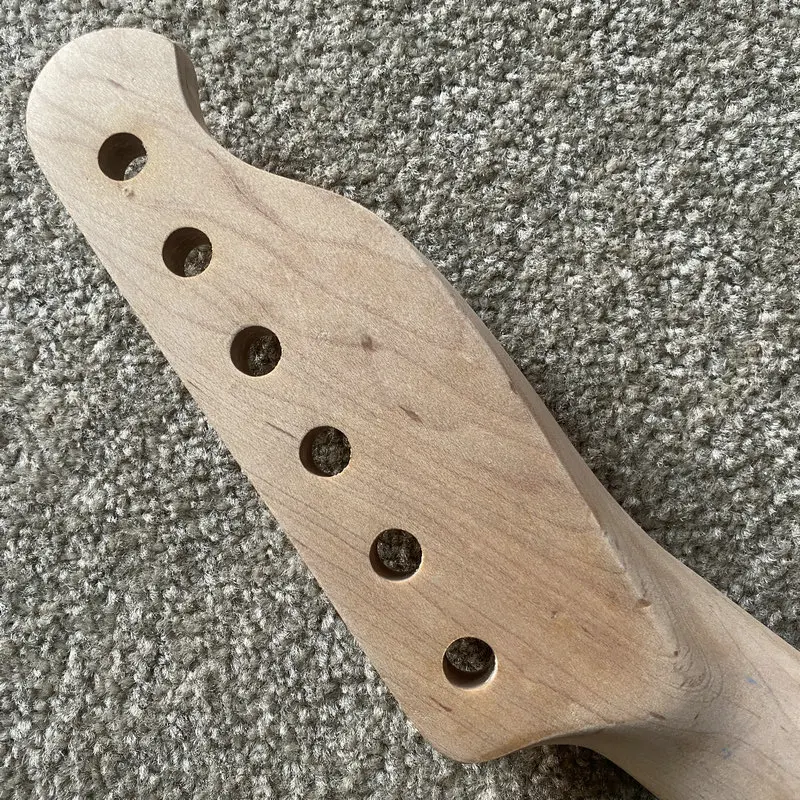 IN523 Reversed Headstock Right Hand TL Guitar Neck Unfinished Maple+Rosewood 22 Frets for Tele Guitar Replace DIY