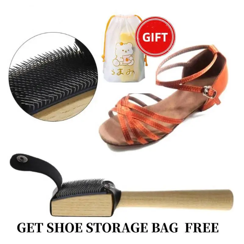 Wooden Suede Sole Wire Shoe Brush Cleaners Ballet Dance Shoes Cleaning Brushes Shoes Brushes For Home Cleaning Footwears