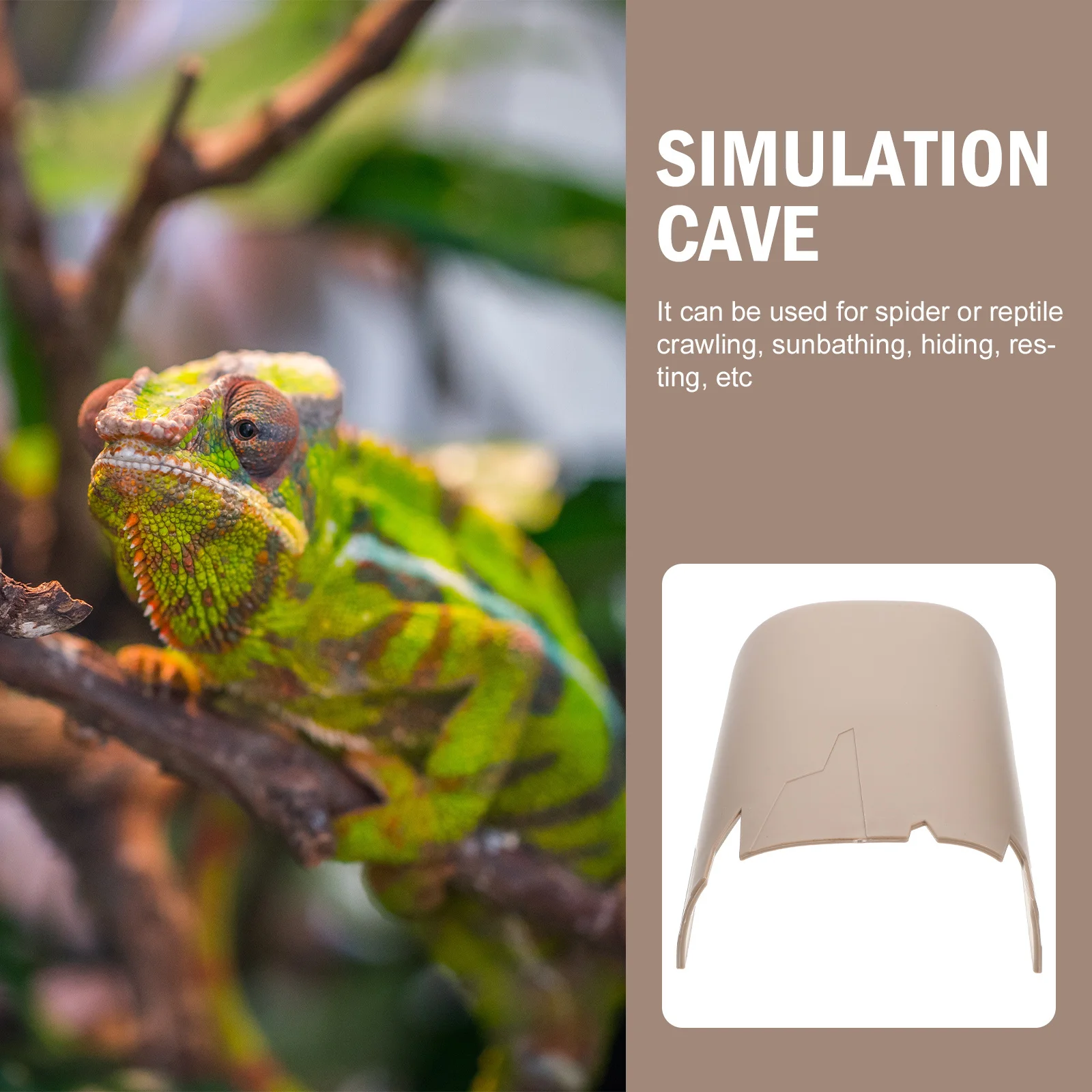 

Decorative Simulation Fake Cave Plastic Artificial Lizard Reptiles Supply Small Resting Hiding Crawling Spider Shelter
