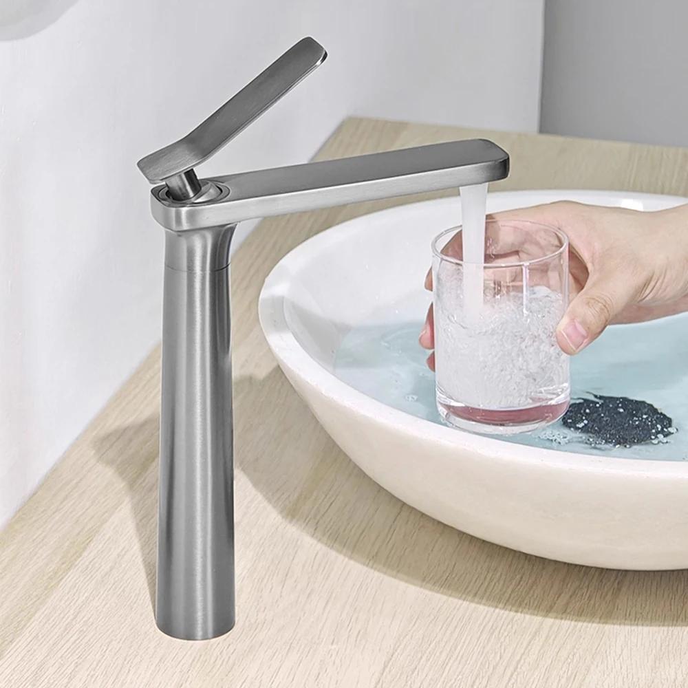 Brass black bathroom sink faucet bathtub edge combination hot and cold faucet basin sink faucet single hole faucet