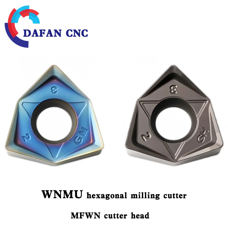 WNMU080608-GM Double-Sided CNC Milling Cutter Insert, Roughing High Feed Insert for Efficient Machining