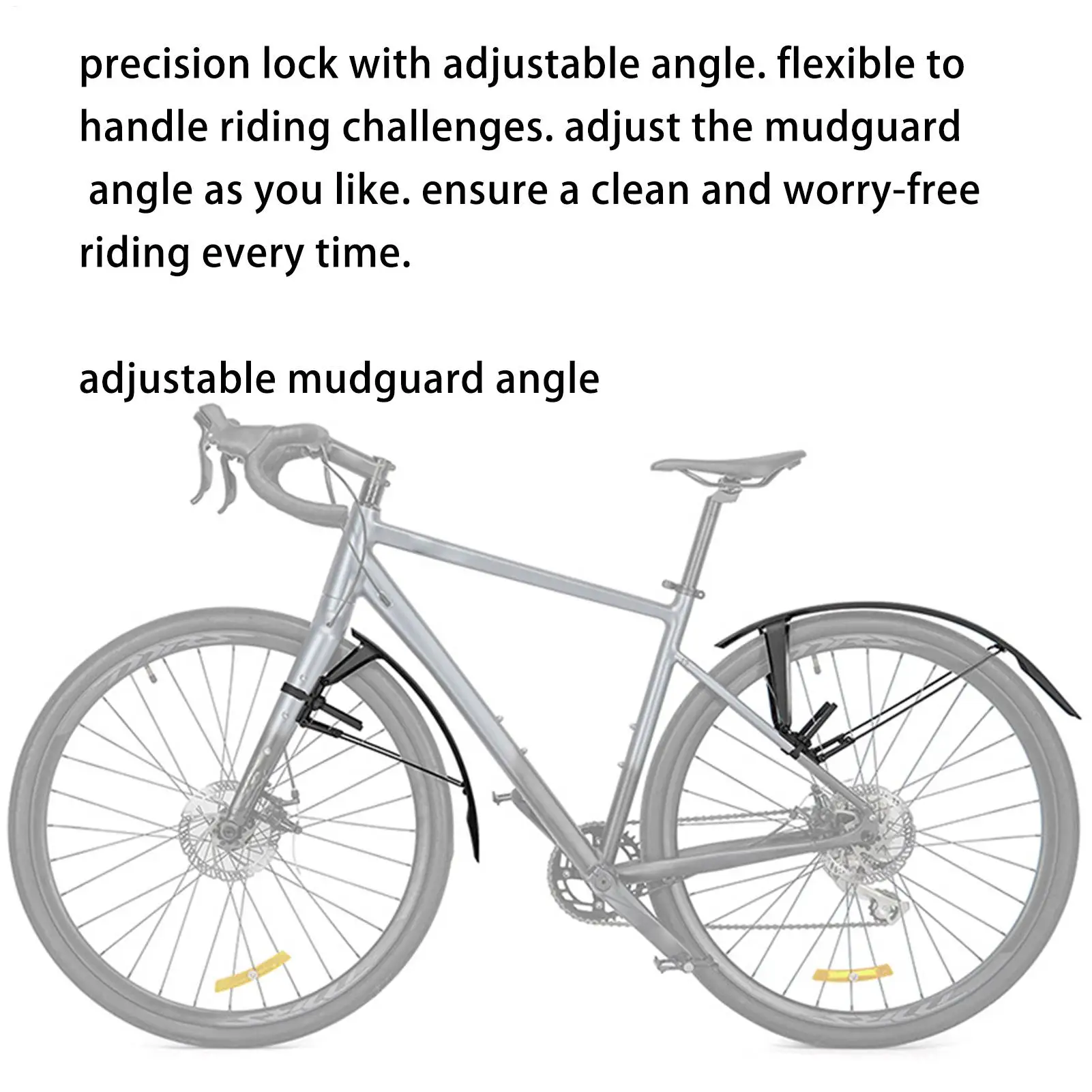 

Bike Mudguard Adjustable Quick Release Mudflap Bicycle Mudguard Set For Mountain Road Cycling Commuting Recreational Biking