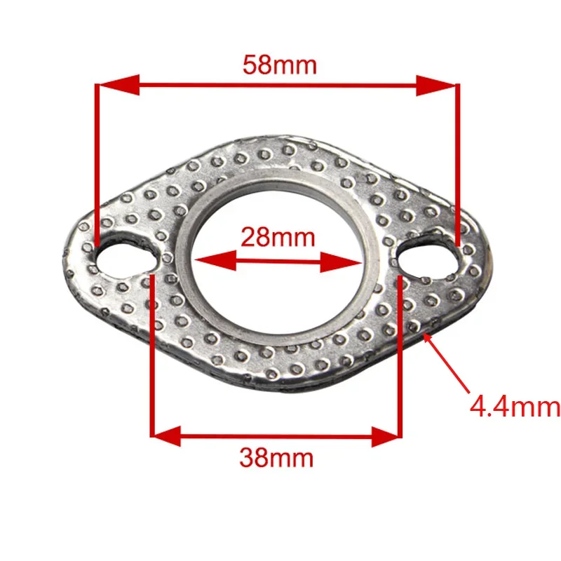 50-150CC Engine Exhaust Pipe Gasket Middle Engine Exhaust Pipe Gasket For GY6 Motorcycle Scooter Engine