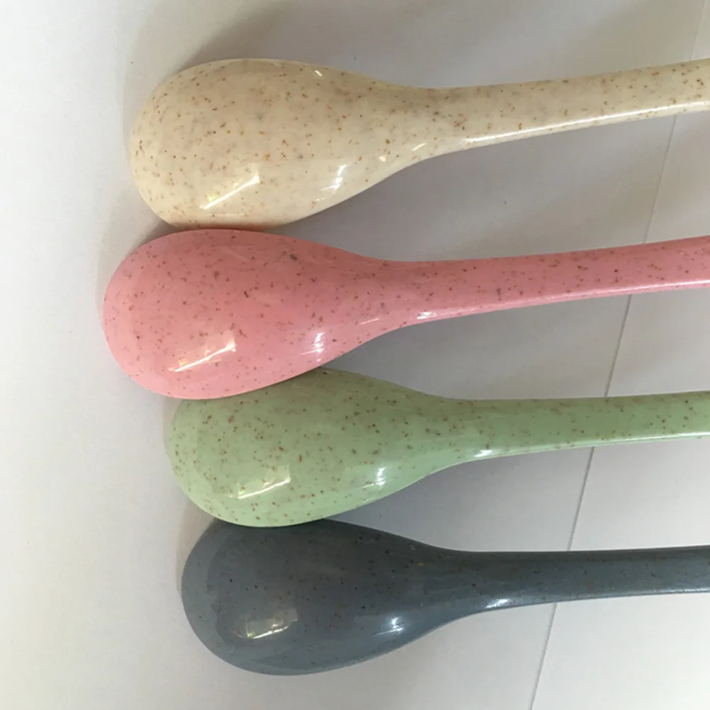 

20pcs Plastic Spoons Baby Feeding Spoons For Ice Plastic Coffee Spoon Cream Sugar Condiments Coffee Tea Dessert Pink