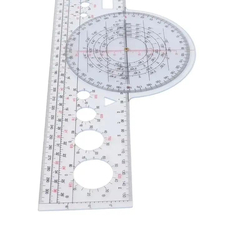 Rotary Plo/tter X-8 X-7 Transparent Plastic Aviation Flight Computer Ruler For Aircraft Navigation Distance Measurement Tool