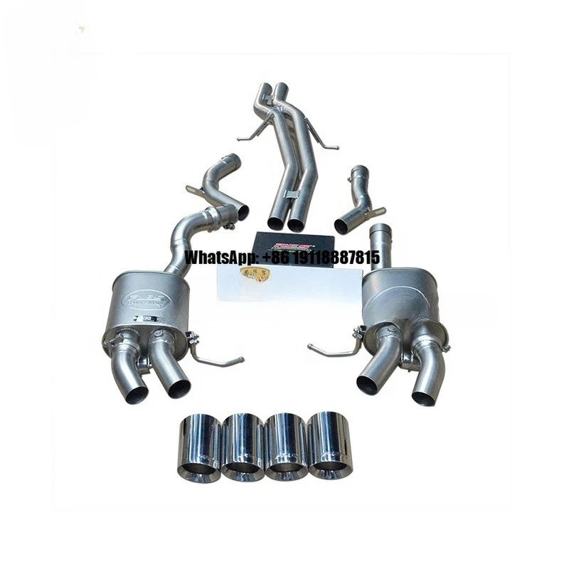 RE-S Style Full Set Exhaust Extraction System for Porsche Macan Modification Exhaust Pipe Bumper Kit Parts