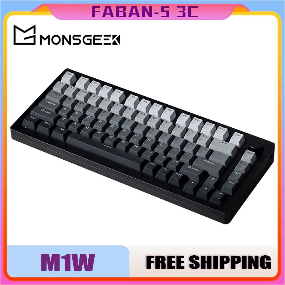 Monsgeek M1w V3 Sp Mechanical Gaming Keyboard/Barebone Kit Support Via 75% 3/5 Pin Hot Swap Rgb Gasket Mount Aluminum Case