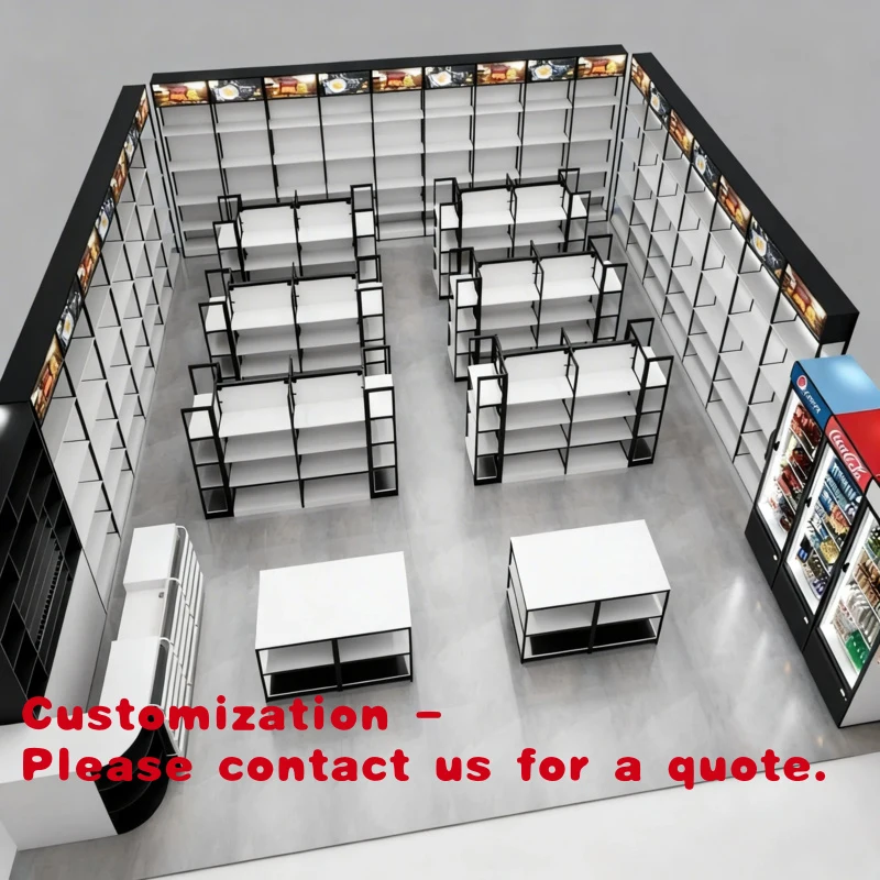 

Customize.Complete Set Steel Plywood Supermarket Shelving Spacious Bright High Capacity Anti-moth Storage Customizable Retail Di