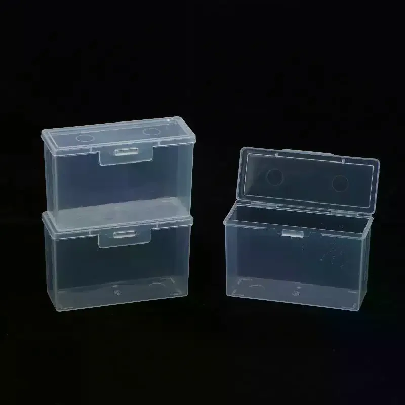 4Pcs Multipurpose Plastic Clear Storage Box For Game Card Rectangular Business Card Credit Card Holder Case Organizer